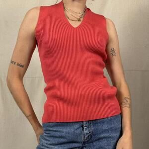 Vintage INC Ribbed Silk Blend Tank - Size M